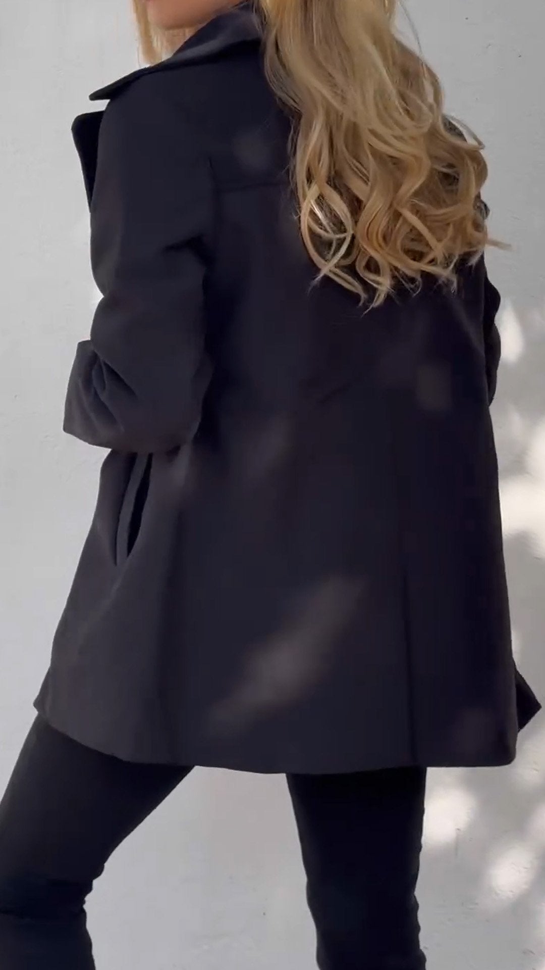 Manteau chaud texturé haut de gamme décontracté pour femmes