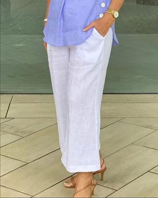 Pantalon en lin décontracté