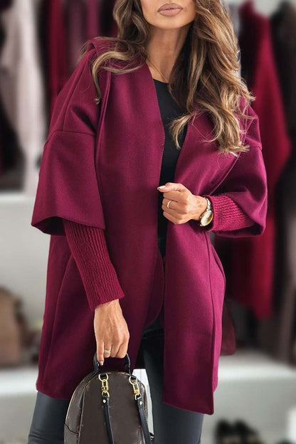 Manteau à capuche à manches longues pour femmes