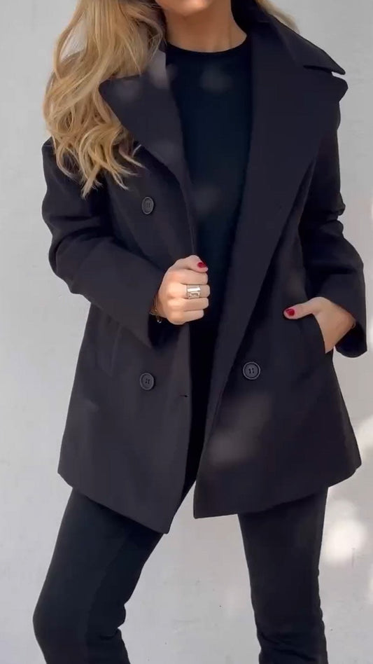 Manteau chaud texturé haut de gamme décontracté pour femmes