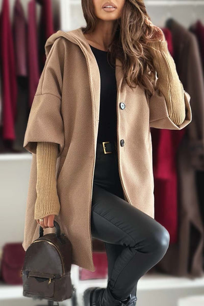 Manteau à capuche à manches longues pour femmes