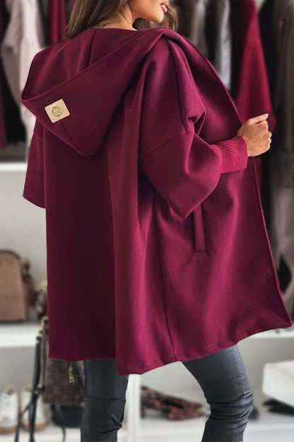 Manteau à capuche à manches longues pour femmes