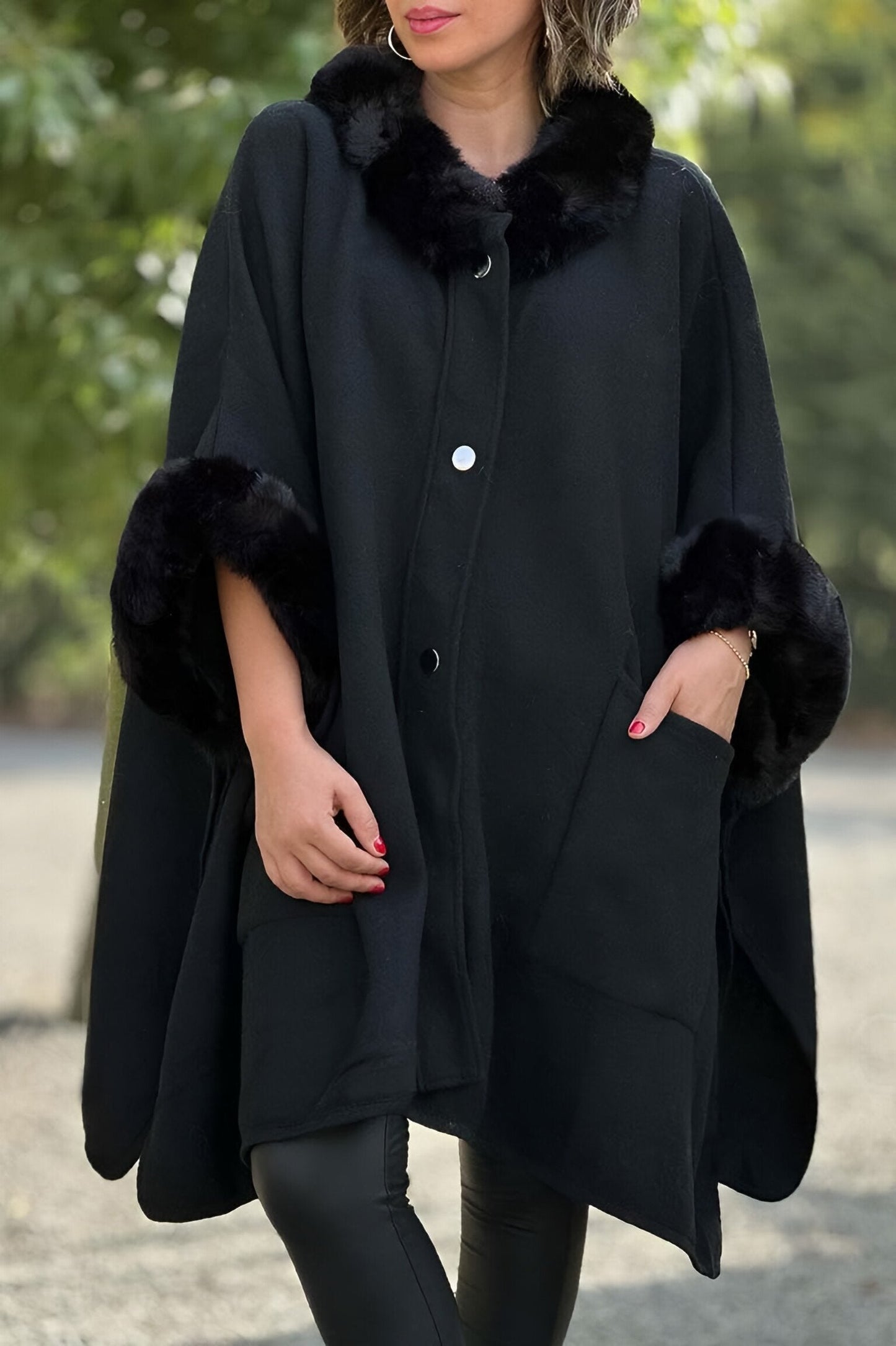 Manteau ample en éponge avec poignets élégants pour femmes