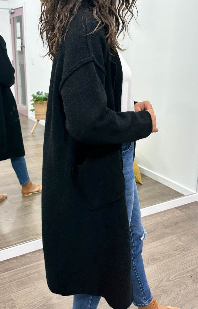 Manteau Cardigan décontracté de couleur unie pour femmes